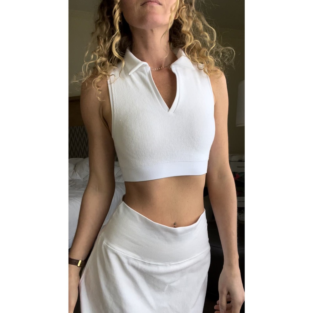 nwot terry cloth skort set size large